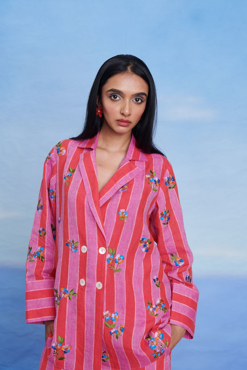 Amalfi Linen Blazer Shirt Set