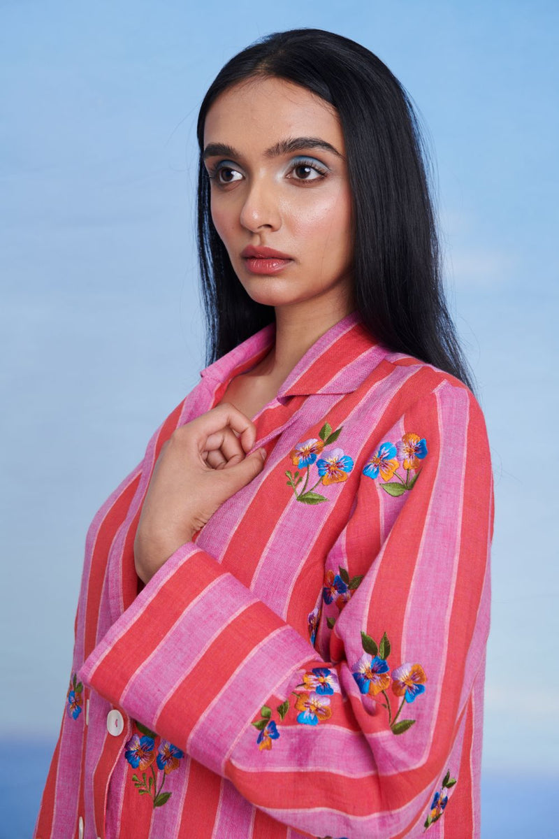 Amalfi Linen Blazer Shirt Set