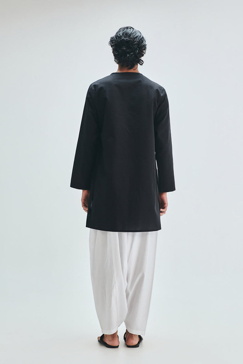 Taj Co-Linen Men’s Dhoti Drape Pants cotton linen pant/trouser by Saphed Men in white for men in Singapore
