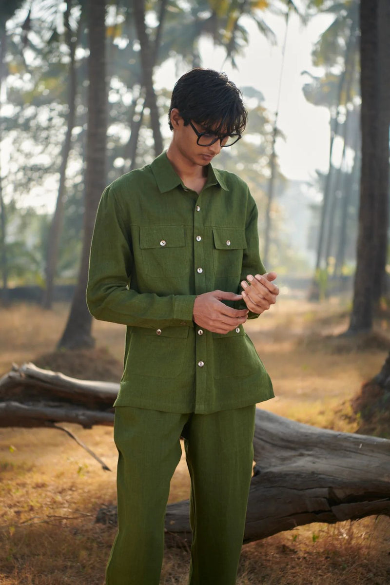 Safari Linen Men's Overshirt