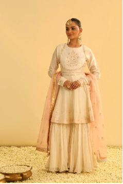 SBFP26-4 SHAHANA - IVORY WITH DUPATTA-Size L