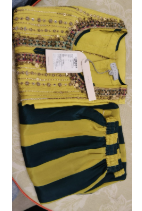 RRFP26-1 RR129013 U YOKE KURTA SET (YELLOW)-Size S