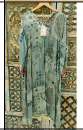 RRFP26-8 RR129764 GULRANG KAFTAN KURTA SET (BLUE)-Size M