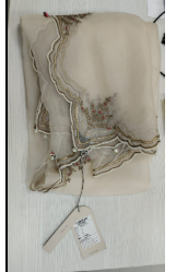 RRFP26-37 RR128966 FERN SCALLOP DUPATTA (IVORY)