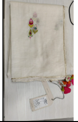 RRFP26-40 RR130212 KOT COTTON BOOTI DUPATTA (IVORY)