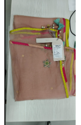 RRFP26-42 RR118020 METAL TIKKA DUPATTA (NUDE PINK)