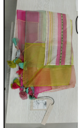 RRFP26-43 RR125355 CHANDERI STRIPES DUPATTA (IVORY)