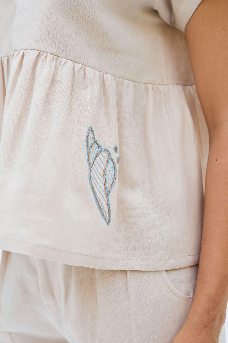 Sea Soul Linen Top