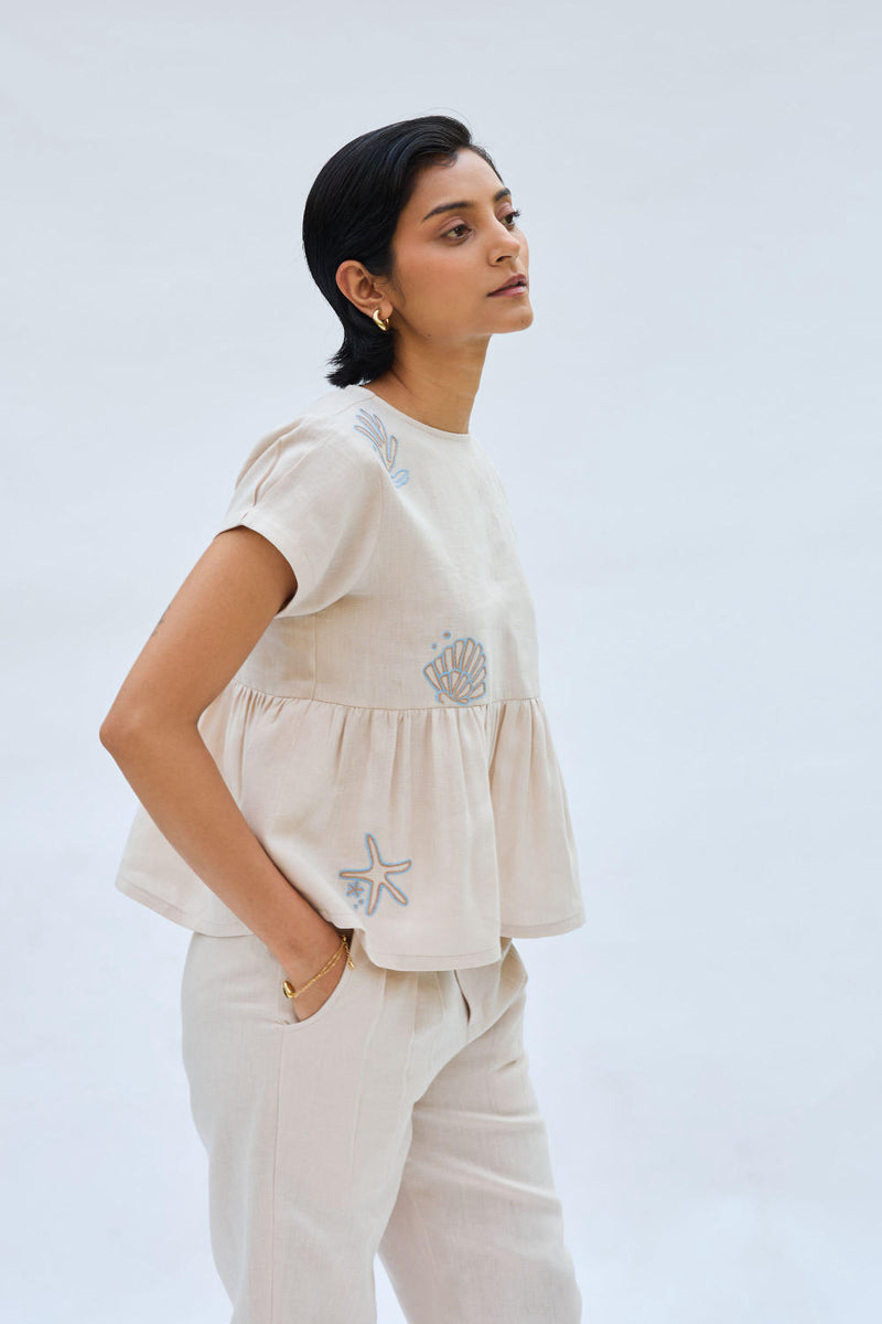 Sea Soul Linen Top
