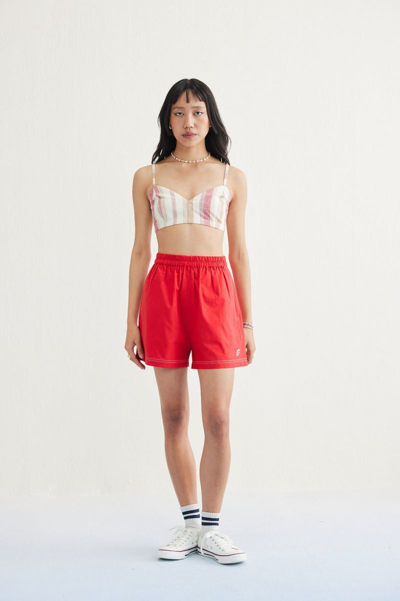Serene Sea Handwoven Kala Cotton Bustier Top