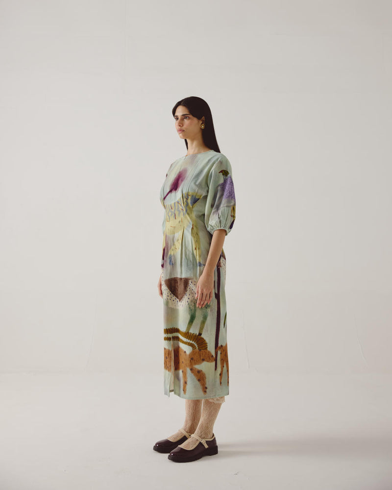 Shaft Dress-Mirage cotton by CORD in multi for women in Singapore