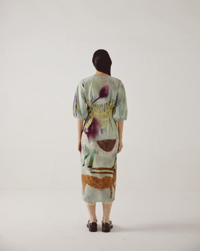 Shaft Dress-Mirage cotton by CORD in multi for women in Singapore