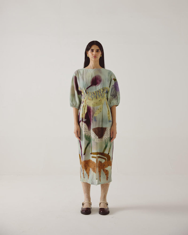 Shaft Dress-Mirage cotton by CORD in multi for women in Singapore
