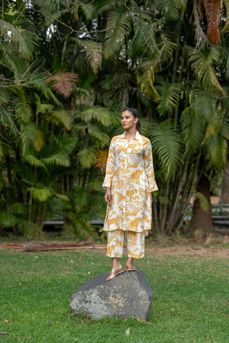 The Horizon Shirt Dress-Sunflower Yellow