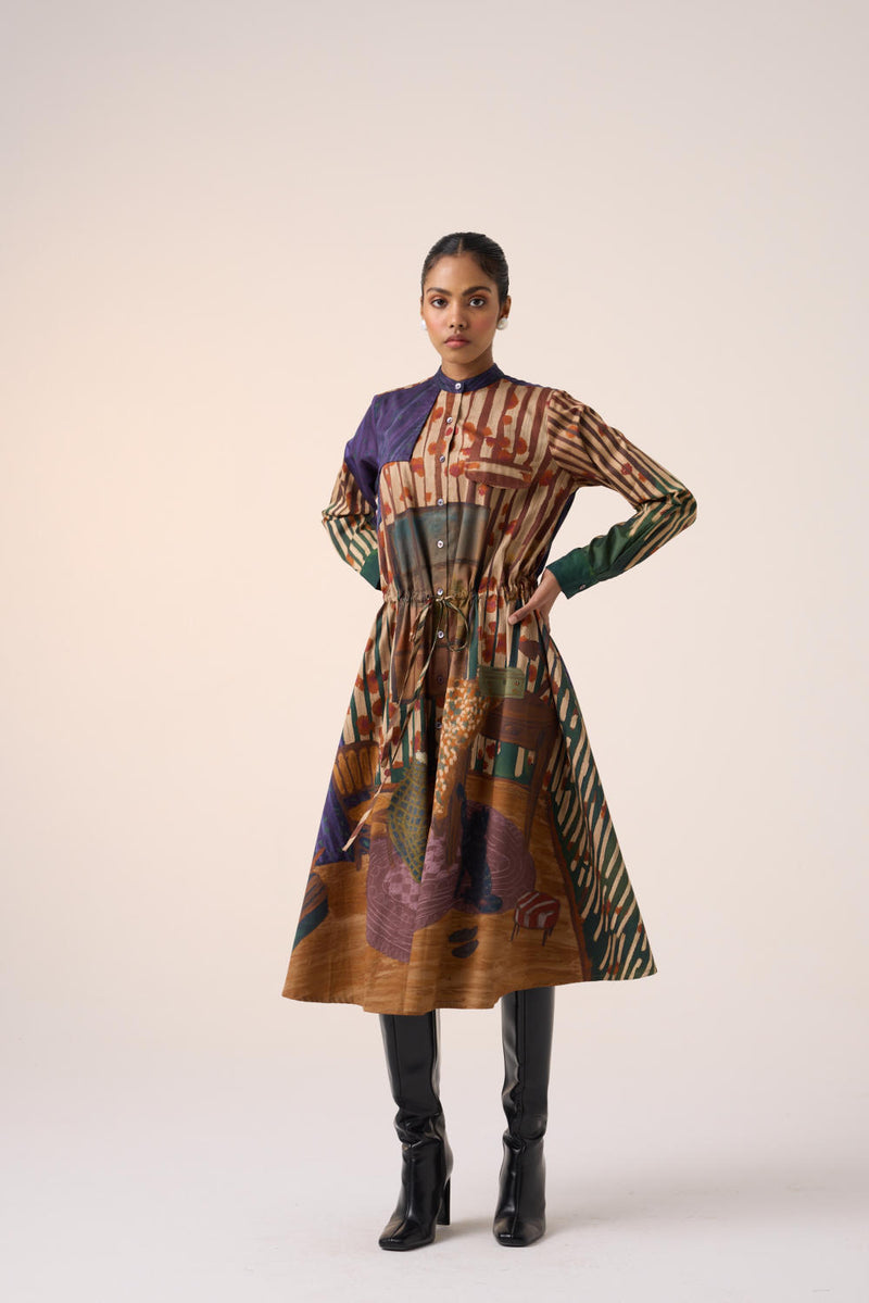 SLEET DRESS-HOME ALONE cotton by CORD for women in Singapore
