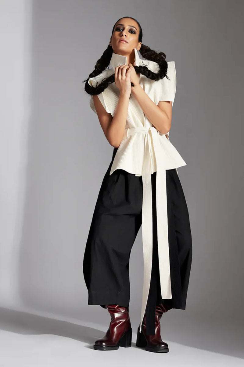 Sora Jacket-White cotton by Chola in white color for women in Singapore