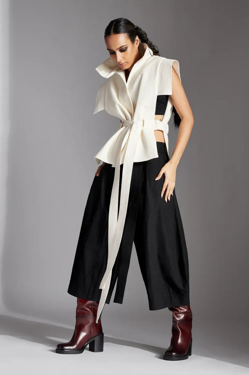Sora Jacket-White cotton by Chola in white color for women in Singapore