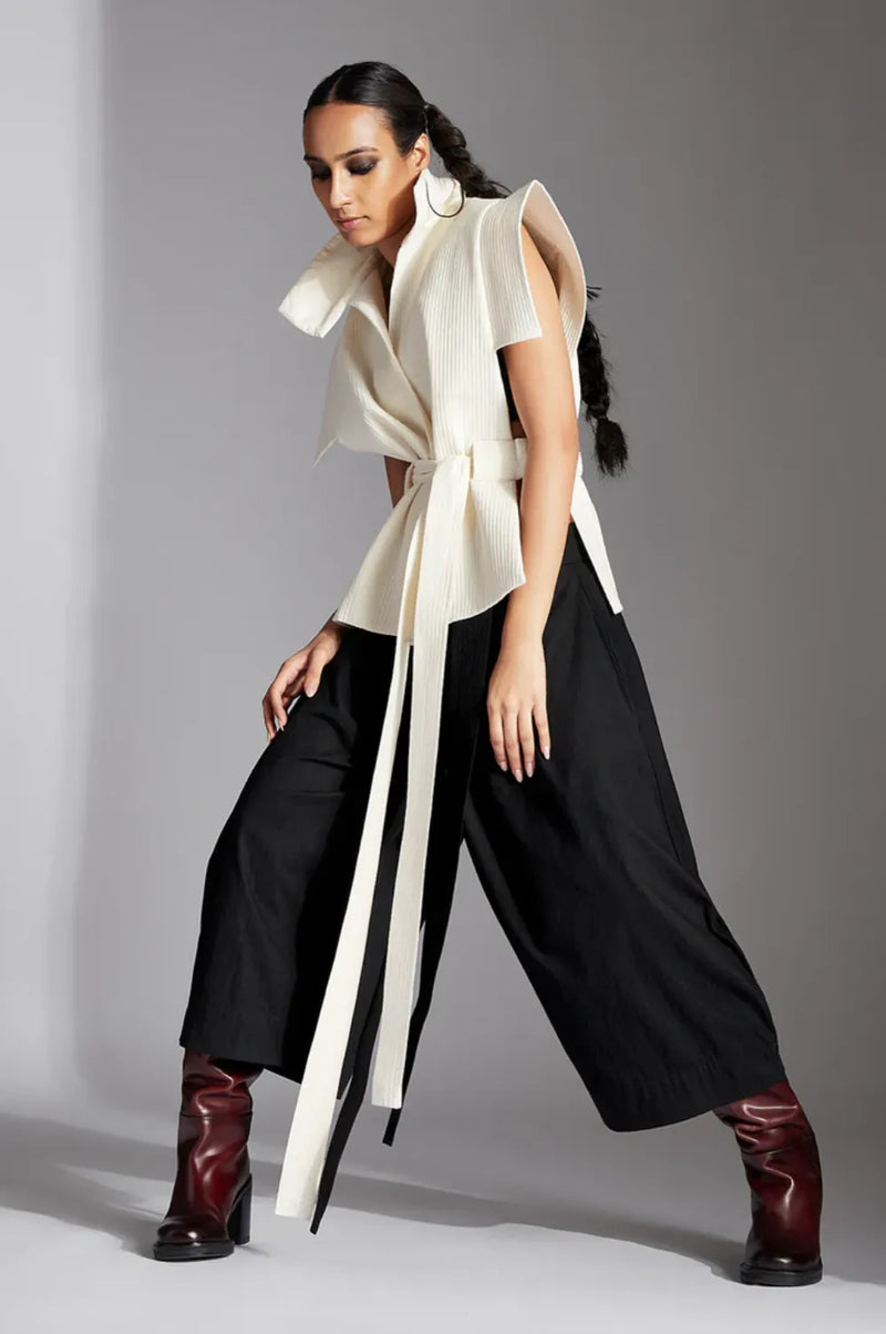 Sora Jacket-White cotton by Chola in white color for women in Singapore