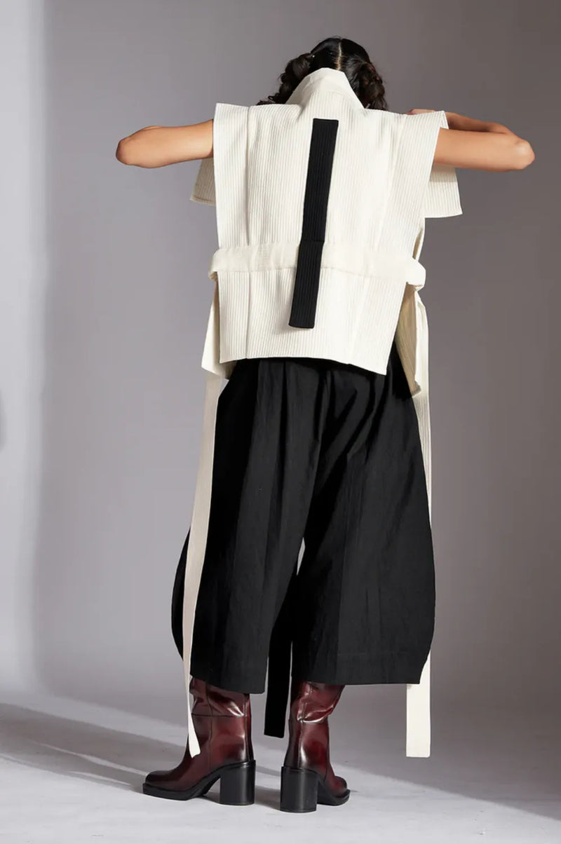 Sora Jacket-White cotton by Chola in white color for women in Singapore