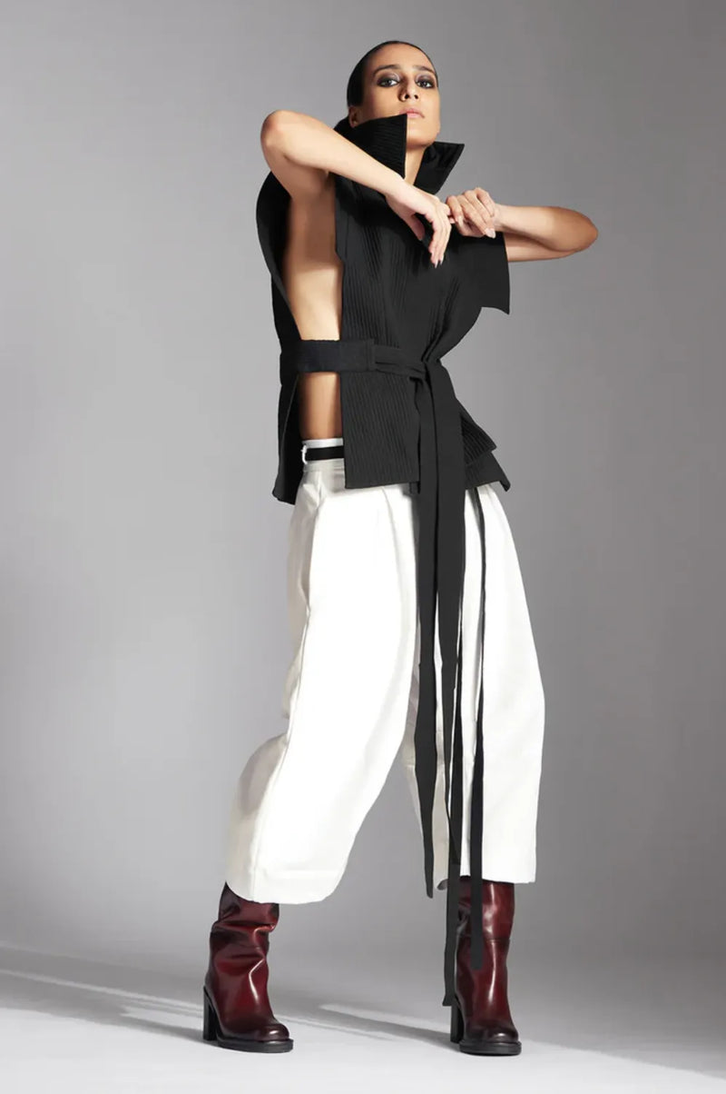 Sora Jacket in Black cotton by Chola in black color for women in Singapore
