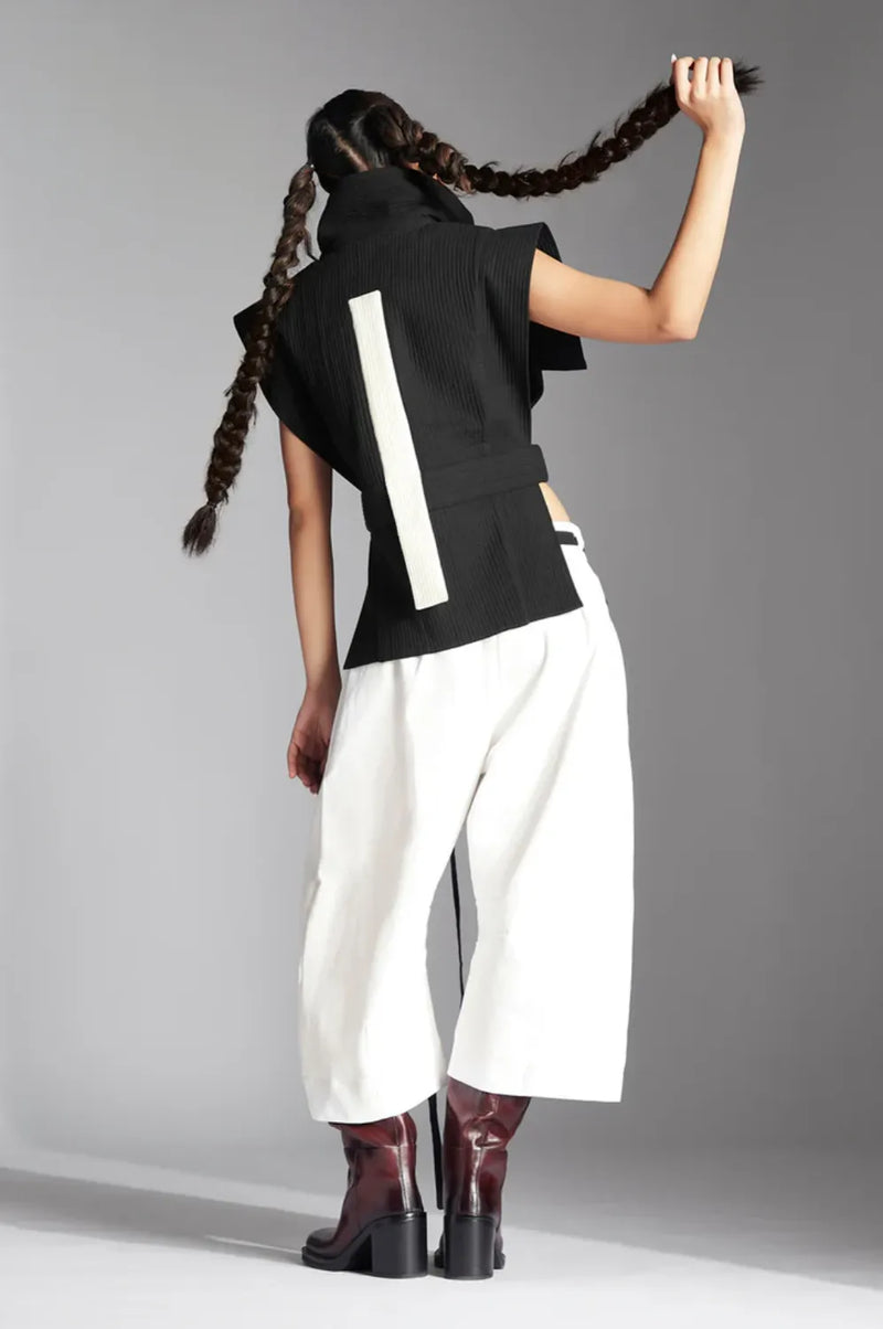 Sora Jacket in Black cotton by Chola in black color for women in Singapore