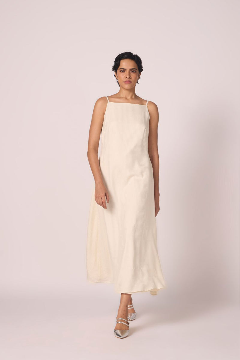 Spica Off White Silk Slip Dress silk by The Summer House for women in Singapore