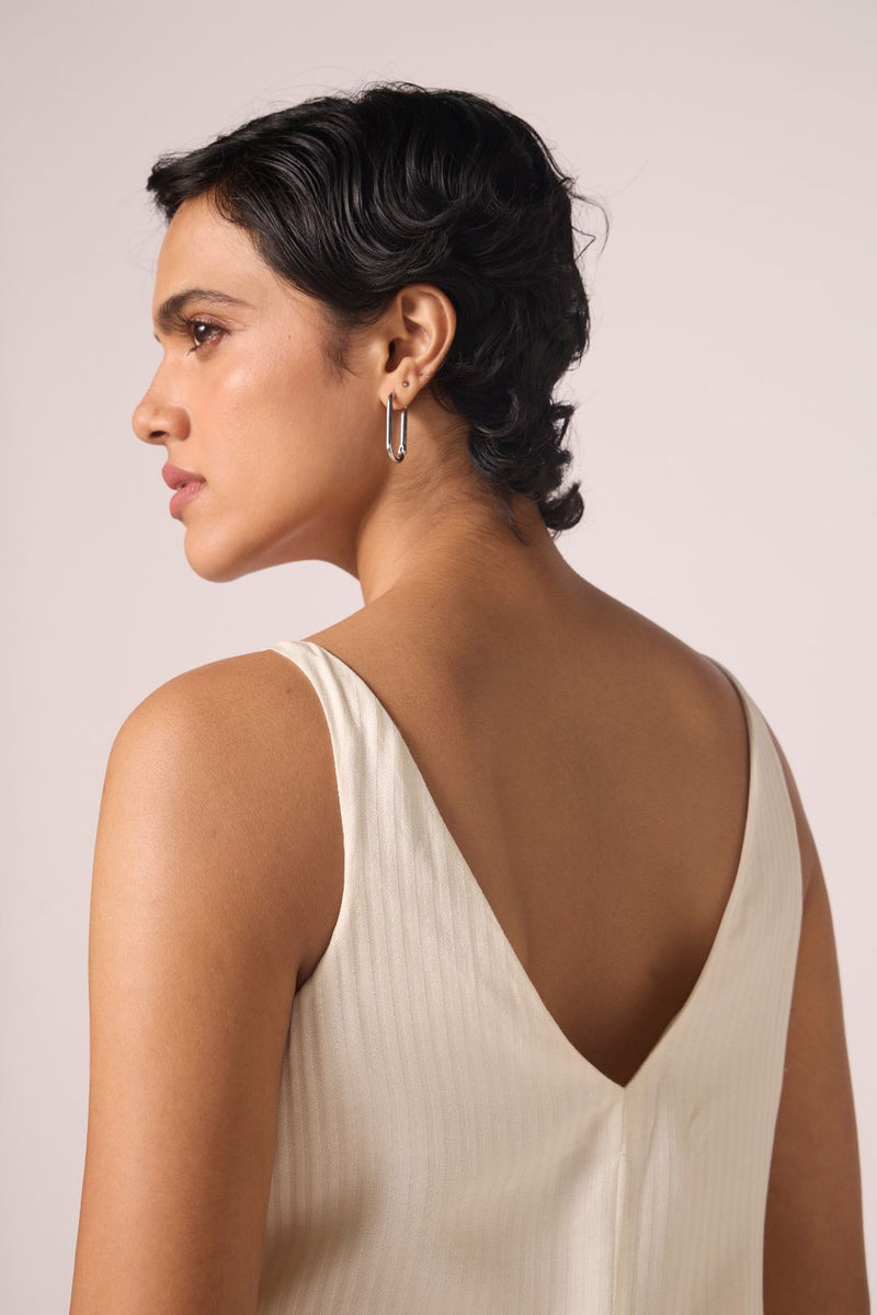 Spica Off White Silk Slip Dress silk by The Summer House for women in Singapore