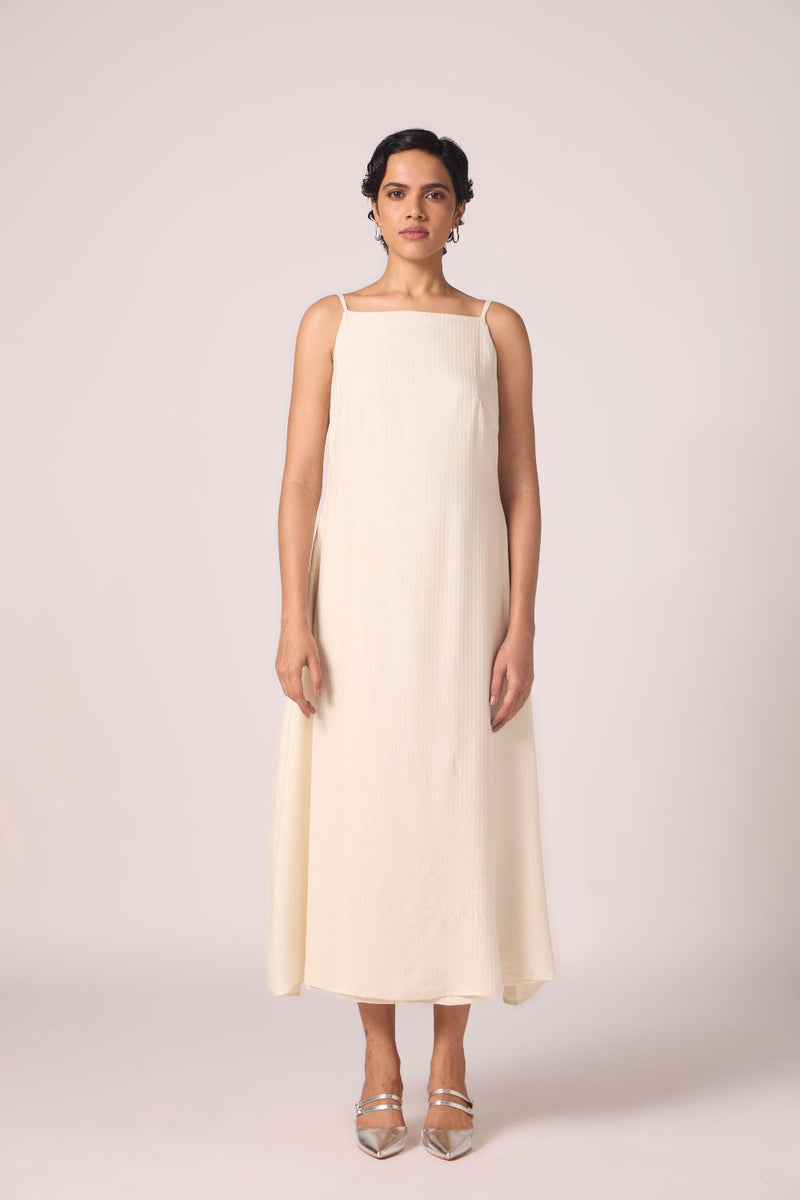 Spica Off White Silk Slip Dress silk by The Summer House for women in Singapore