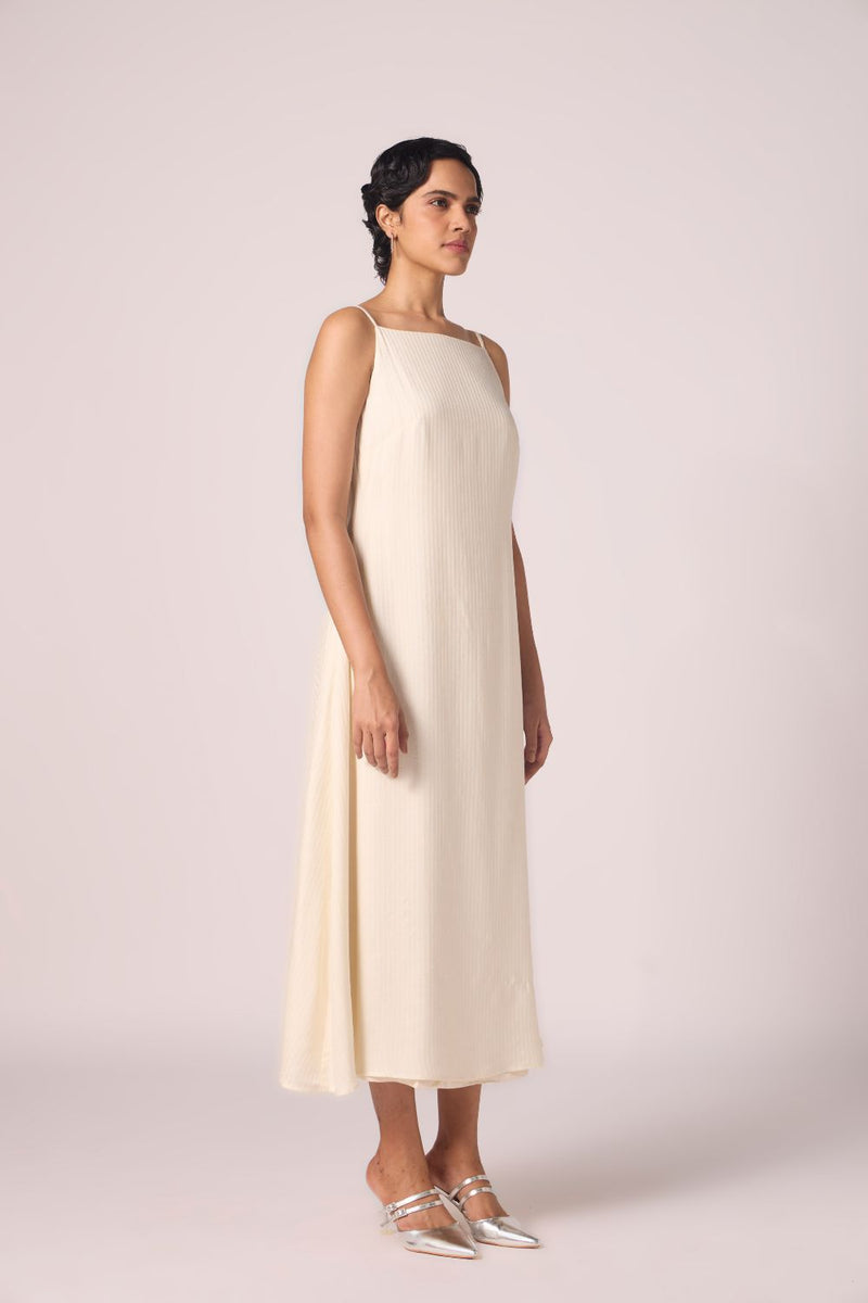 Spica Off White Silk Slip Dress silk by The Summer House for women in Singapore