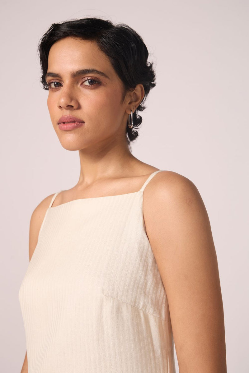 Spica Off White Silk Slip Dress silk by The Summer House for women in Singapore