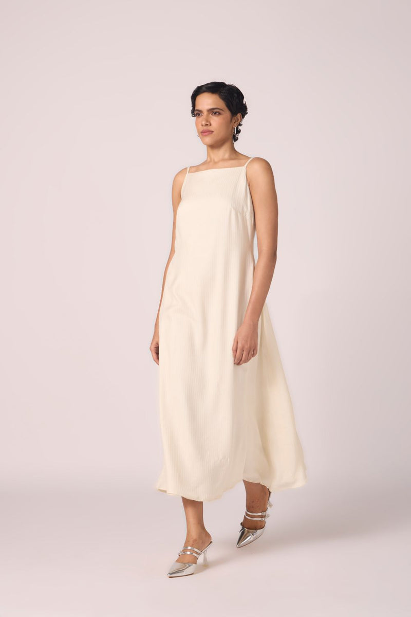 Spica Off White Silk Slip Dress silk by The Summer House for women in Singapore