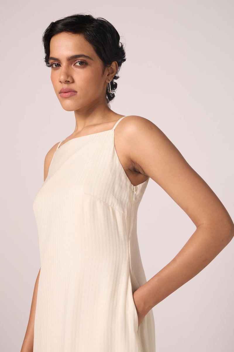 Spica Off White Silk Slip Dress silk by The Summer House for women in Singapore
