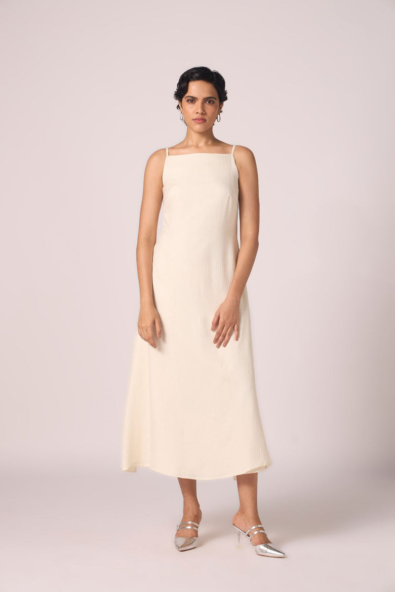 Spica Off White Silk Slip Dress silk by The Summer House for women in Singapore