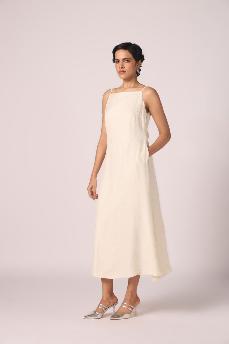 Spica Off White Silk Slip Dress silk by The Summer House for women in Singapore