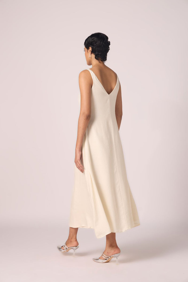Spica Off White Silk Slip Dress silk by The Summer House for women in Singapore