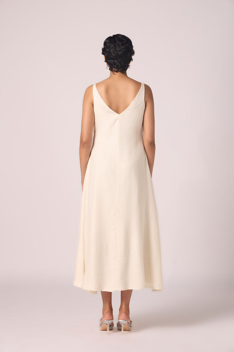 Spica Off White Silk Slip Dress silk by The Summer House for women in Singapore