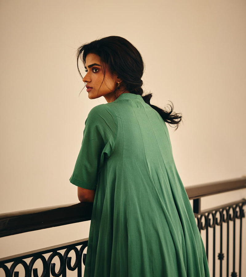 Spirited Away Dress cotton by Khara Kapas in green for women in Singapore