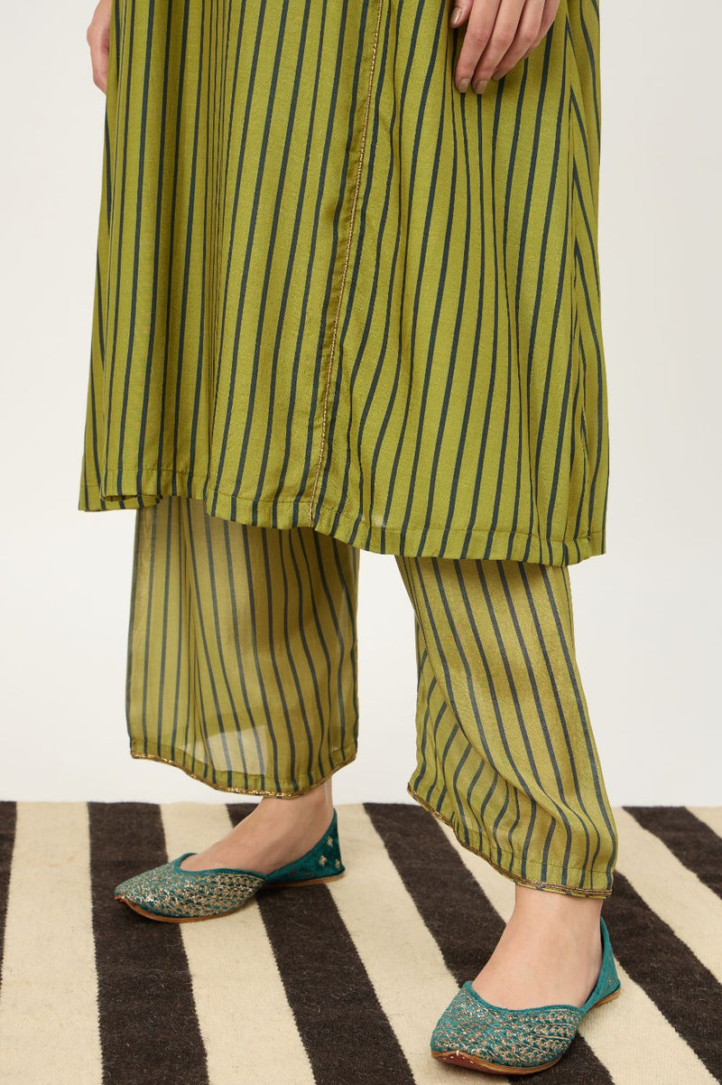 Striped Veena Kurta Set