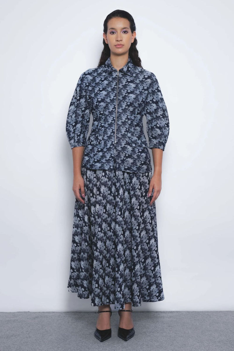 Sumiere Circular Skirt - Indigo mul Buy Sumiere Circular Skirt - Indigo from C&W | Skirts for Women by Leh Studios in multi color for women in Singapore