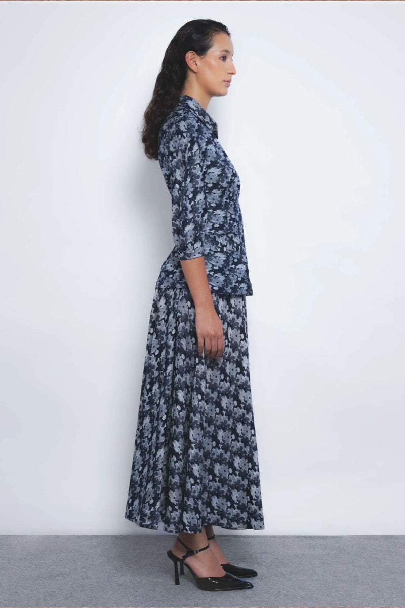 Sumiere Circular Skirt - Indigo mul Buy Sumiere Circular Skirt - Indigo from C&W | Skirts for Women by Leh Studios in multi color for women in Singapore