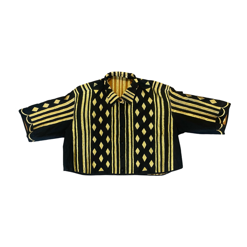 Sunhera Shirt cotton by Ka-Sha in gold color for women in Singapore