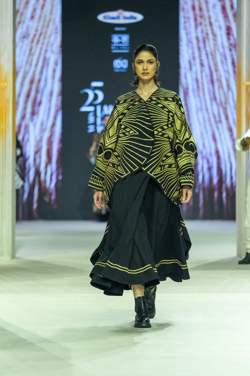 Unisex Sunhera Jacket cotton by Ka-Sha in gold color for women in Singapore