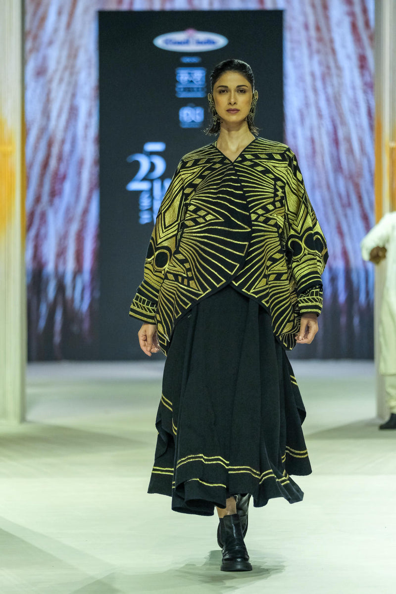 Unisex Sunhera Jacket cotton by Ka-Sha in gold color for women in Singapore