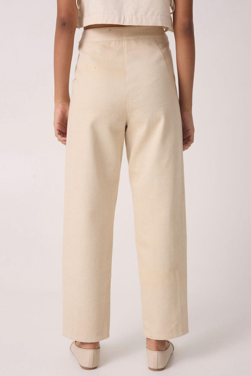 Sunisa Off White Denim Pants cotton by The Summer House for women in Singapore