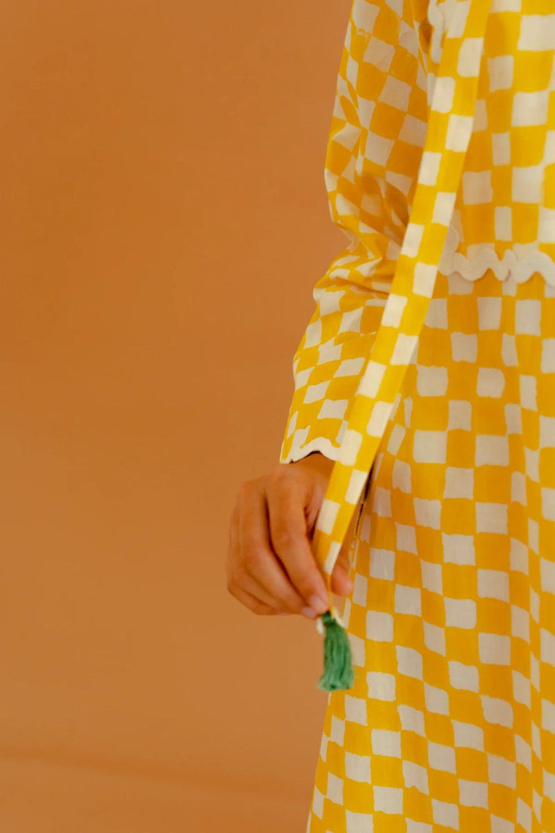 Sunshine Muse Dress poplin by Homegrown by Alterego in yellow color for women in Singapore