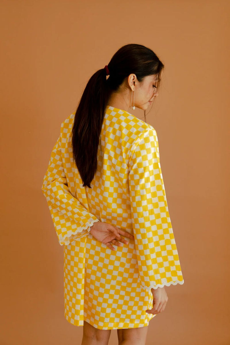 Sunshine Muse Dress poplin by Homegrown by Alterego in yellow color for women in Singapore