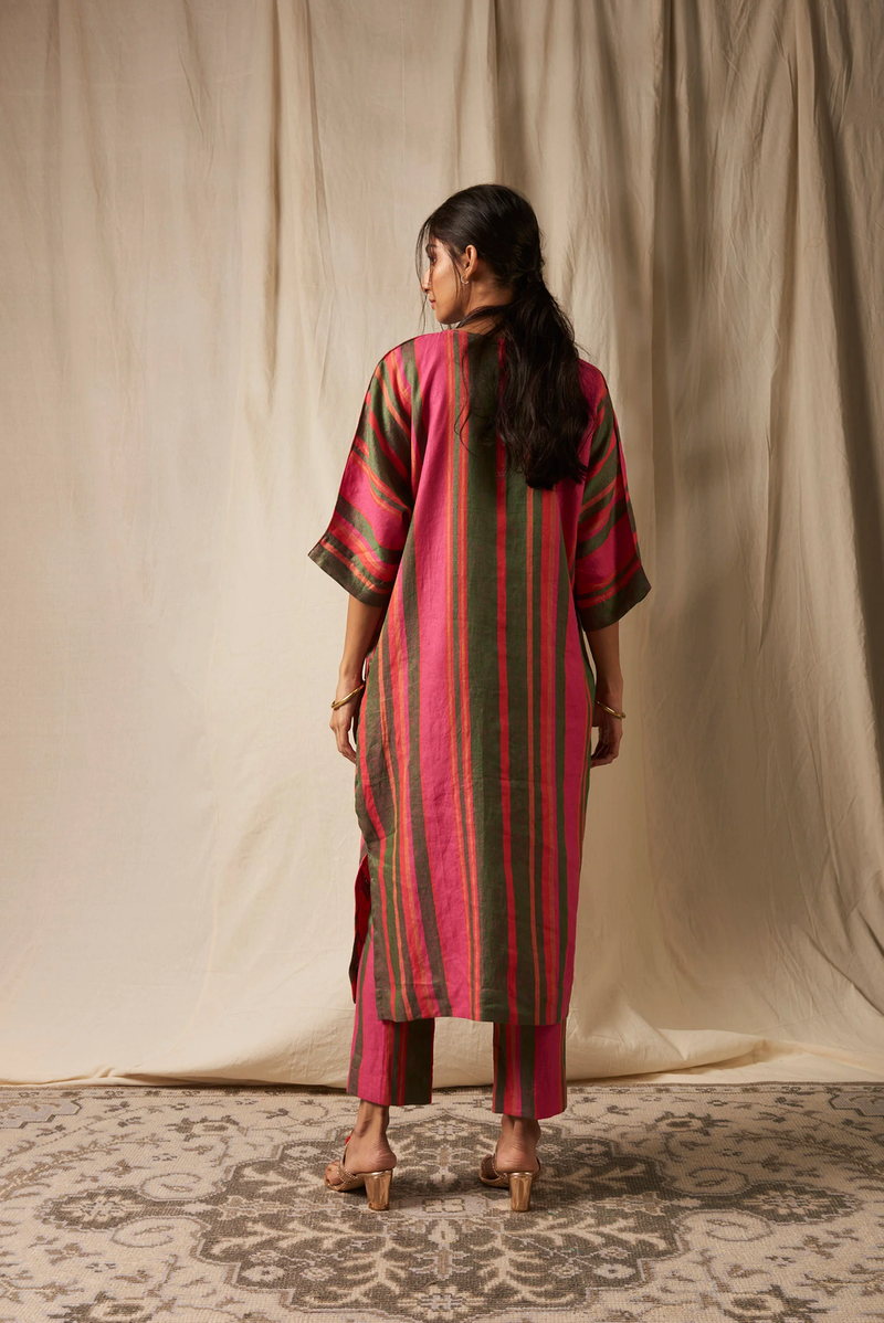 Surekha Linen Dolman Kurta Set