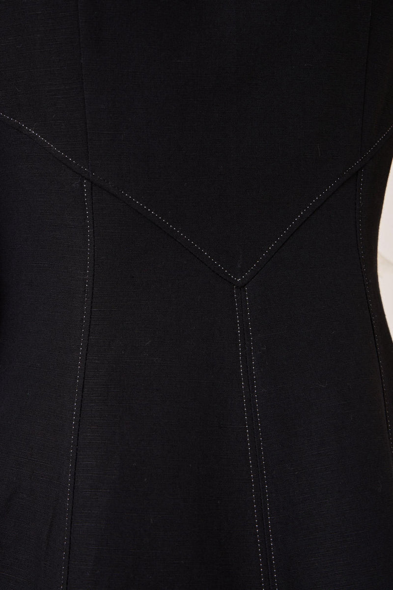 Suzie Black Dress cotton by The Summer House in black color for women in Singapore