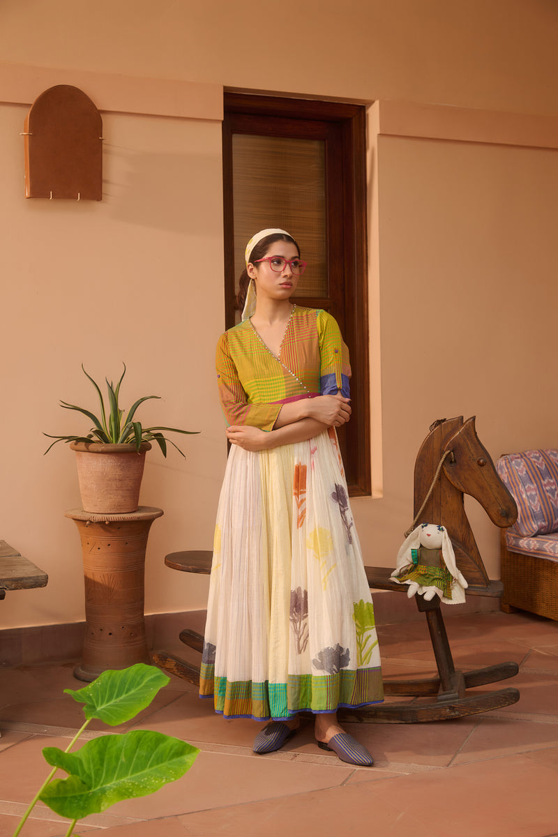 ARIZONA KURTA-MULTICOLOR silk by SWATTI KAPOOR in multi color for women in Singapore