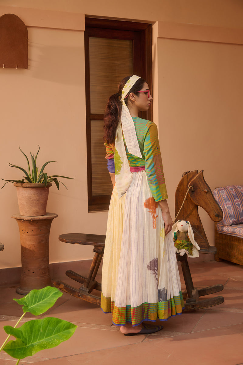 ARIZONA KURTA-MULTICOLOR silk by SWATTI KAPOOR in multi color for women in Singapore